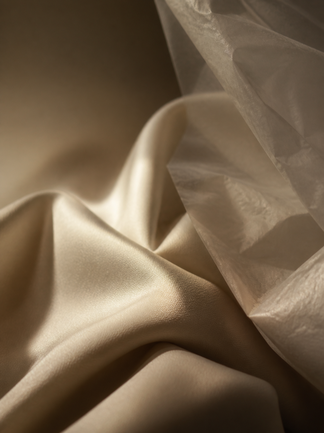 Cream silk and shadow texture